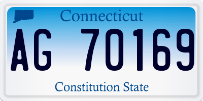 CT license plate AG70169