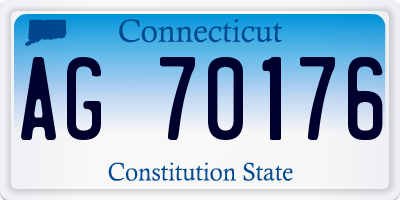 CT license plate AG70176