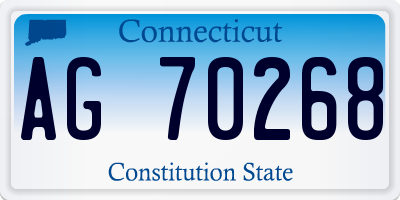 CT license plate AG70268