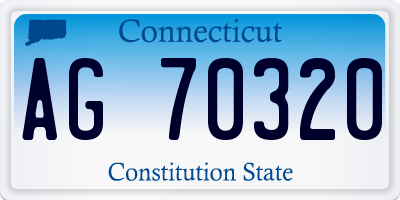 CT license plate AG70320