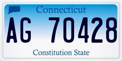 CT license plate AG70428