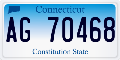 CT license plate AG70468