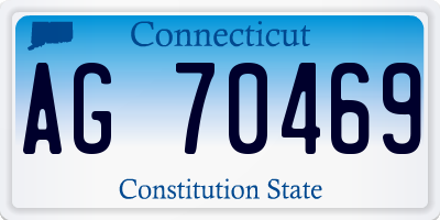 CT license plate AG70469