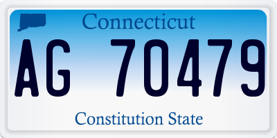 CT license plate AG70479