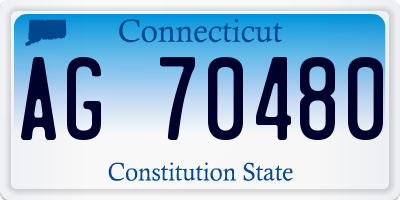 CT license plate AG70480