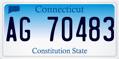 CT license plate AG70483
