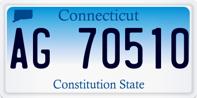 CT license plate AG70510