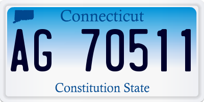 CT license plate AG70511