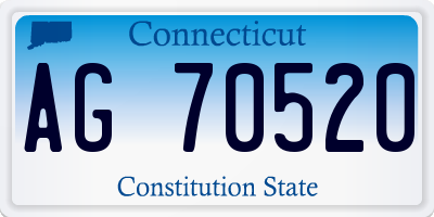 CT license plate AG70520