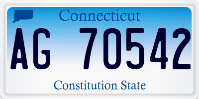 CT license plate AG70542