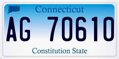 CT license plate AG70610
