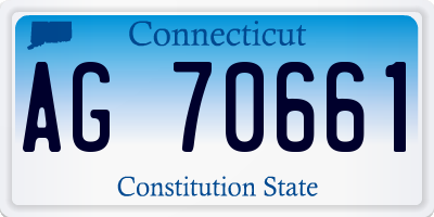CT license plate AG70661