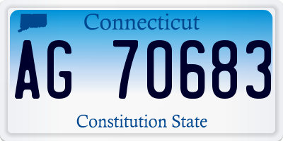 CT license plate AG70683