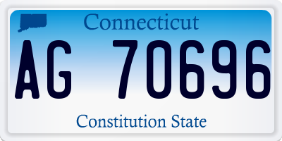 CT license plate AG70696
