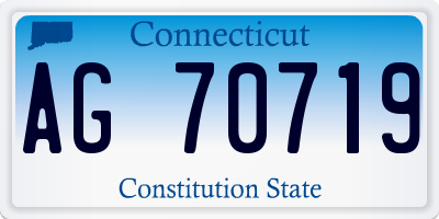 CT license plate AG70719