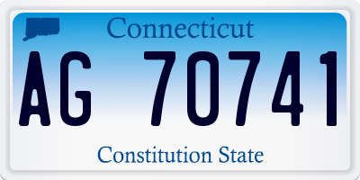 CT license plate AG70741