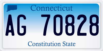 CT license plate AG70828
