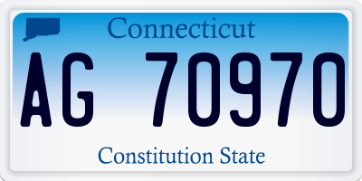 CT license plate AG70970