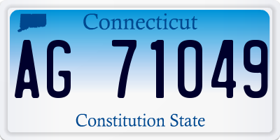 CT license plate AG71049