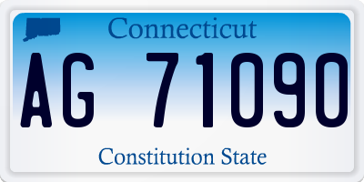 CT license plate AG71090