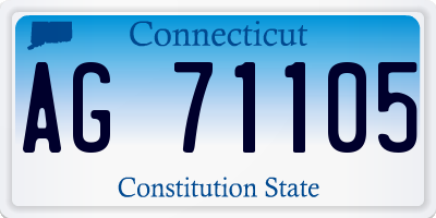 CT license plate AG71105