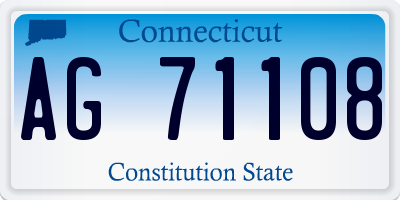 CT license plate AG71108