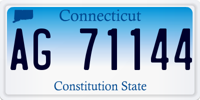 CT license plate AG71144