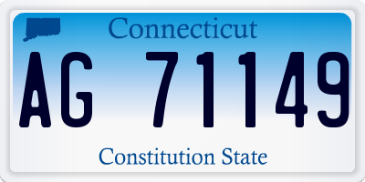 CT license plate AG71149