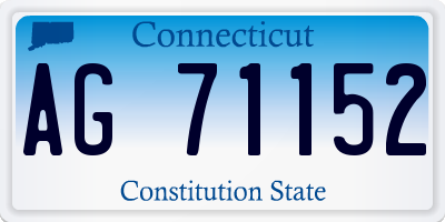 CT license plate AG71152