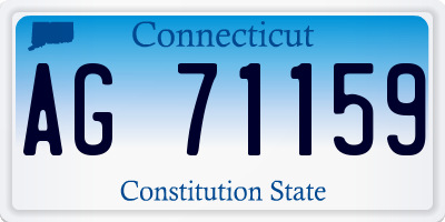 CT license plate AG71159