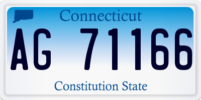 CT license plate AG71166