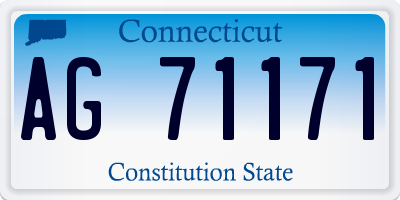 CT license plate AG71171