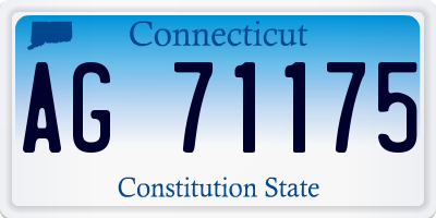 CT license plate AG71175