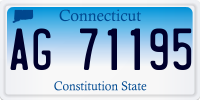 CT license plate AG71195