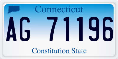 CT license plate AG71196