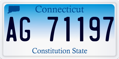 CT license plate AG71197