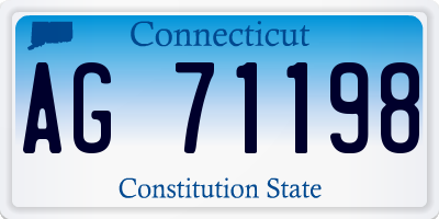 CT license plate AG71198