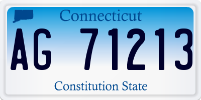 CT license plate AG71213