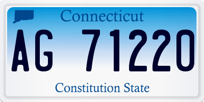 CT license plate AG71220