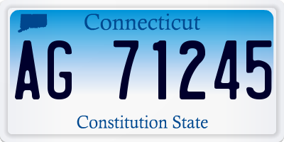 CT license plate AG71245