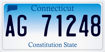 CT license plate AG71248