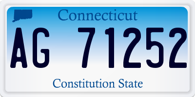 CT license plate AG71252