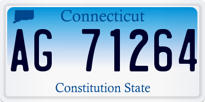 CT license plate AG71264