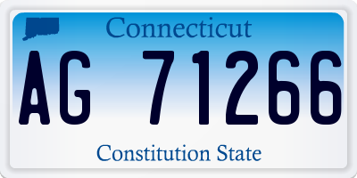 CT license plate AG71266