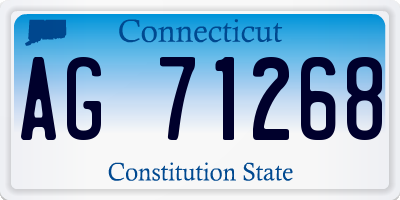 CT license plate AG71268