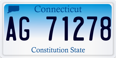 CT license plate AG71278