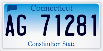 CT license plate AG71281