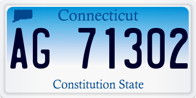 CT license plate AG71302