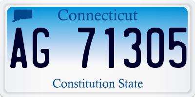 CT license plate AG71305