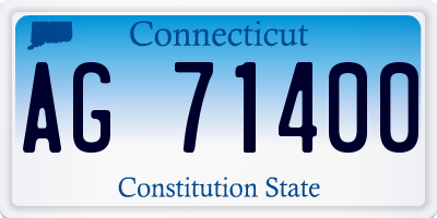 CT license plate AG71400